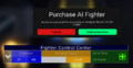An example of what it looks like to purchase an AI Fighter with Credits.
